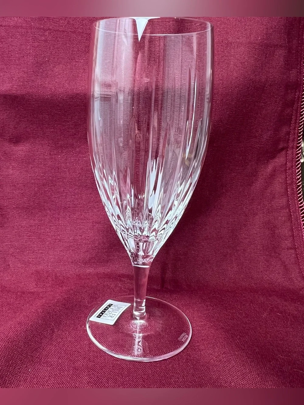 Reed and Barton Miller Rogaska crystal tea glass. Beautiful weighted Peace.